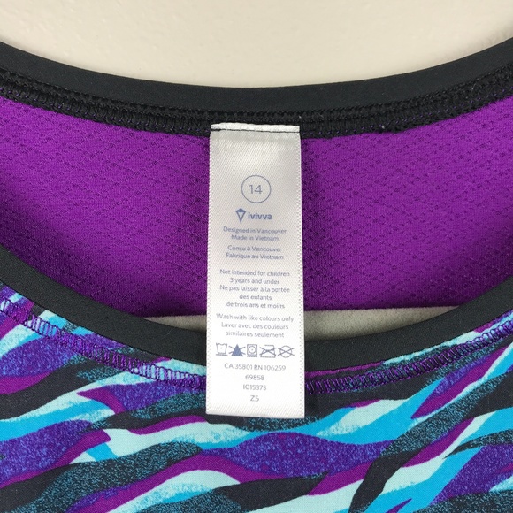 Ivivva Loose Fit Tank Top - Girls Size 14 - Picture 3 of 7